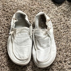 White hey dude shoes